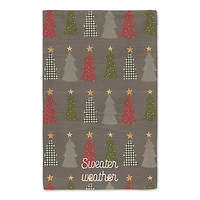 Sweater Weather Gray Tree Pattern Tea Towel Set