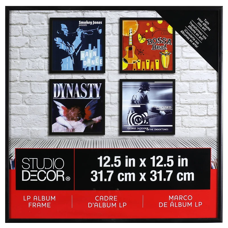 12 Pack: 12.5" x 12.5" Black LP Album Frame by Studio Décor®