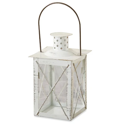 Kate Aspen® Medium Luminous White Lantern Tea Light Holder