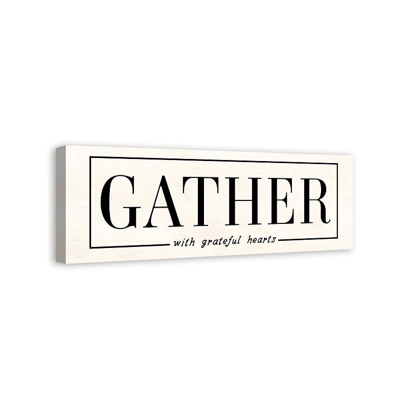 Gather Here with Grateful Hearts Canvas Wall Art