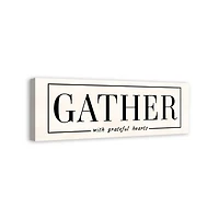 Gather Here with Grateful Hearts Canvas Wall Art