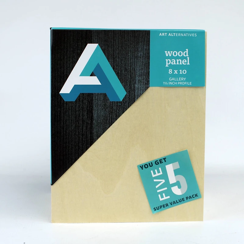 Art Alternatives 5 Pack 8" x 10" Value Pack Classic Studio Wood Panel