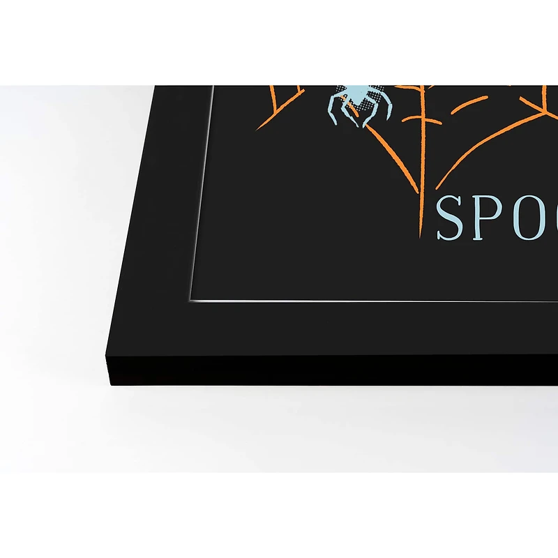 Spooky Web Black Framed Print Wall Art
