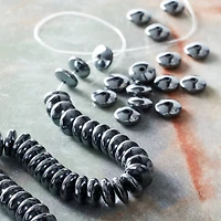 Rondelle Hematite Stone Beads, 8mm by Bead Landing™