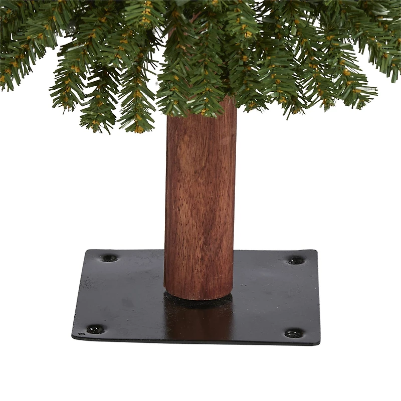 3ft. Pre-Lit Grand Alpine Artificial Christmas Tree, Clear LED Lights