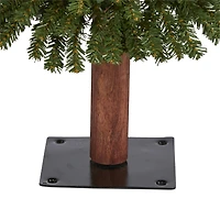 3ft. Pre-Lit Grand Alpine Artificial Christmas Tree, Clear LED Lights