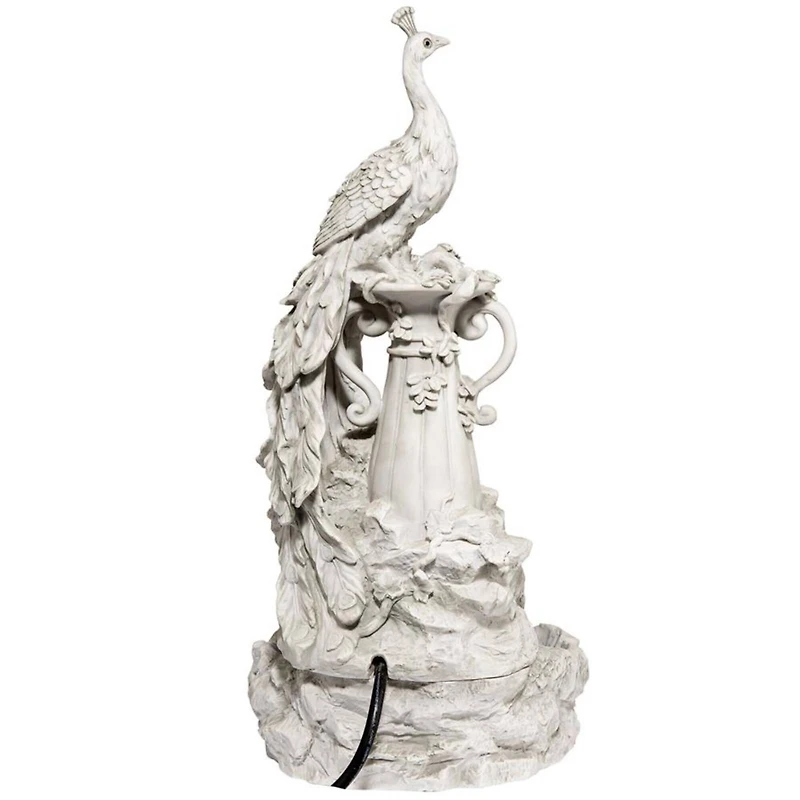 Design Toscano Staverden Castle Peacock Sculptural Fountain