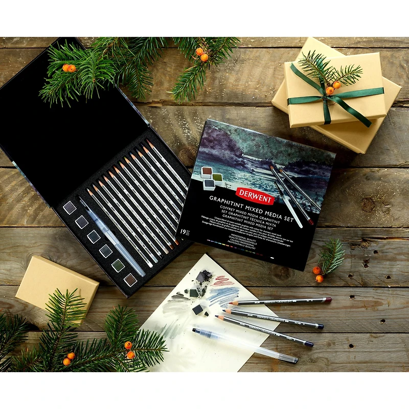 Derwent® 19-Piece Graphitint Mixed Media Set