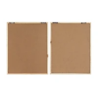 Set of 2 Black Wood Farmhouse Sign Wall Decor, 12.5" x 16"