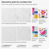 Arteza® Kids Mixed Design Paint by Numbers Kit, 35 pcs