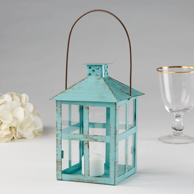 Kate Aspen® 8" Blue Distressed Lantern