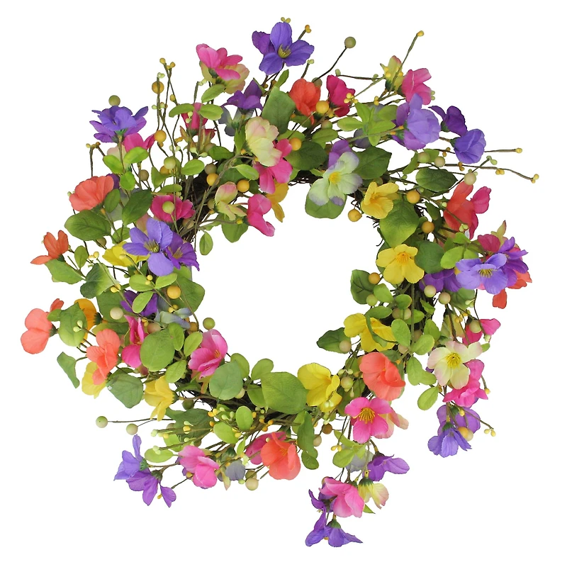 20" Bright Spring Floral Wreath