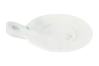 Hello Honey® 7.5" White Marble Dish with Handle