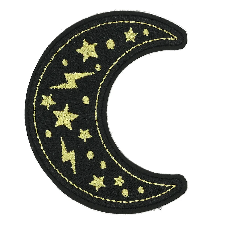 Iron-On & Adhesive Moon Embroidered Patch by Make Market®