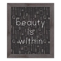 Beauty is Within Print in Gray Frame