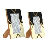 Hello Honey® 2 Pack Black & Cream Photo Frame