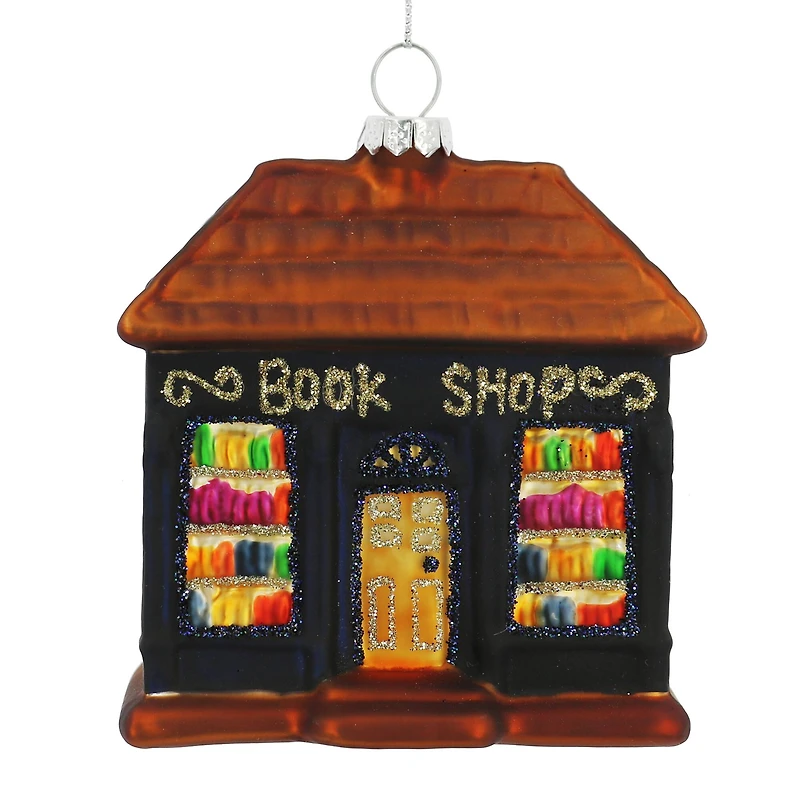 4" Book Shop Glass Ornament by Ashland®