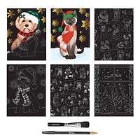 Brea Reese™ 9" x 12" Christmas Pets Scratch Art Paper Pad