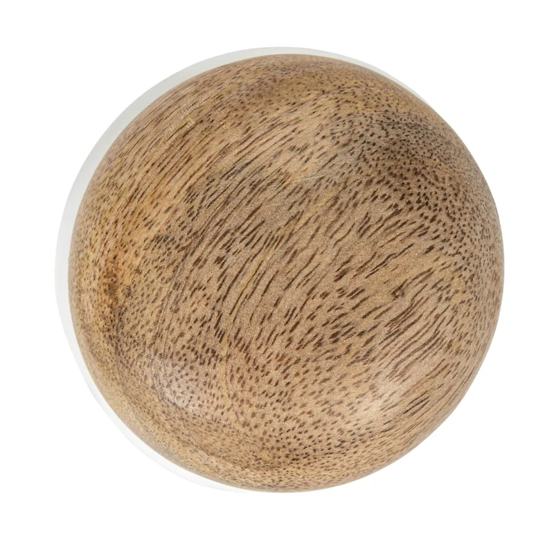 Hello Honey® 4" White Marble & Mango Wood Pinch Pot with Lid