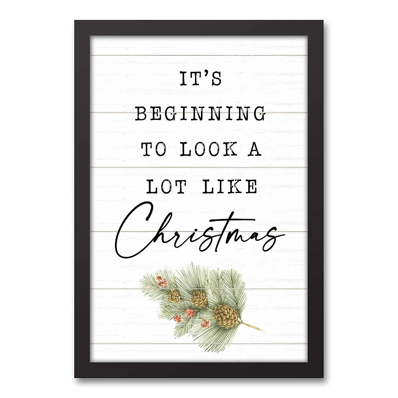 Look Like Christmas Canvas Wall Art In Black Frame