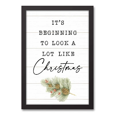Look Like Christmas Canvas Wall Art In Black Frame