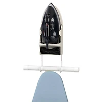 Household Essentials Iron Wall Mount with Attached Ironing Board Hooks