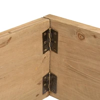 Glitzhome® Natural 26" Farm Fresh Christmas Trees Wooden Trapezoid Tree Collar