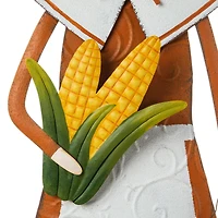 Glitzhome® Metal Thanksgiving Pilgrim Hanging Or Standing Yard Stake Set