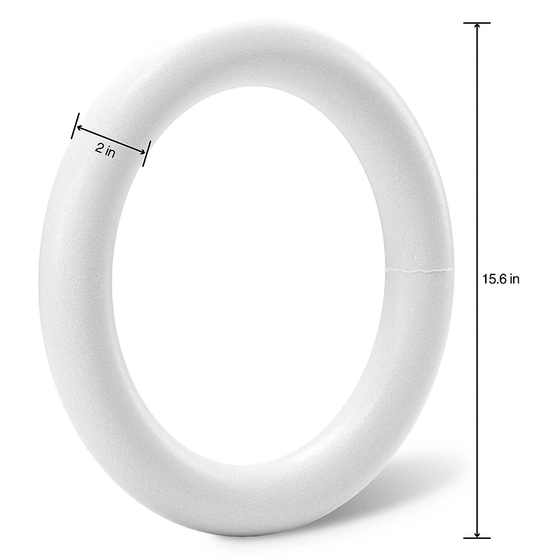 FloraCraft® CraftFōM 16" White Extruded Wreath