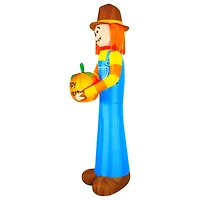 Airflowz Inflatable 7.5ft. Harvest Scarecrow Holding Pumpkin