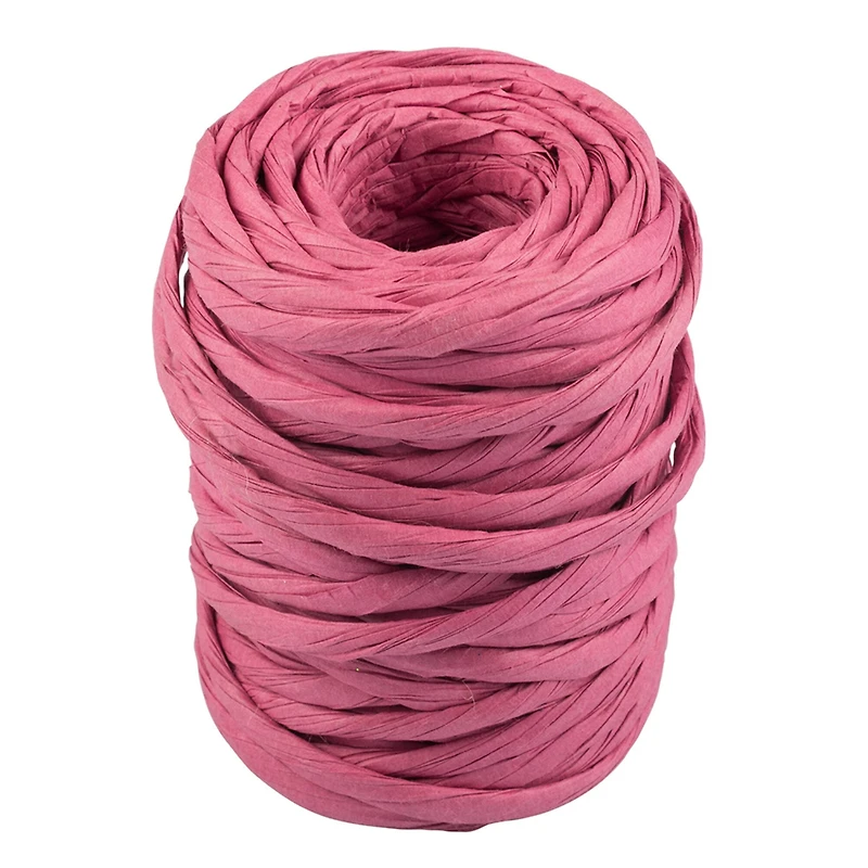 JAM Paper 3/8" x 25yd. Red Twisted Kraft Ribbon