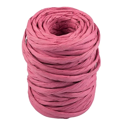 JAM Paper 3/8" x 25yd. Red Twisted Kraft Ribbon