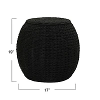 Household Essentials 19" Woven Storage End Table