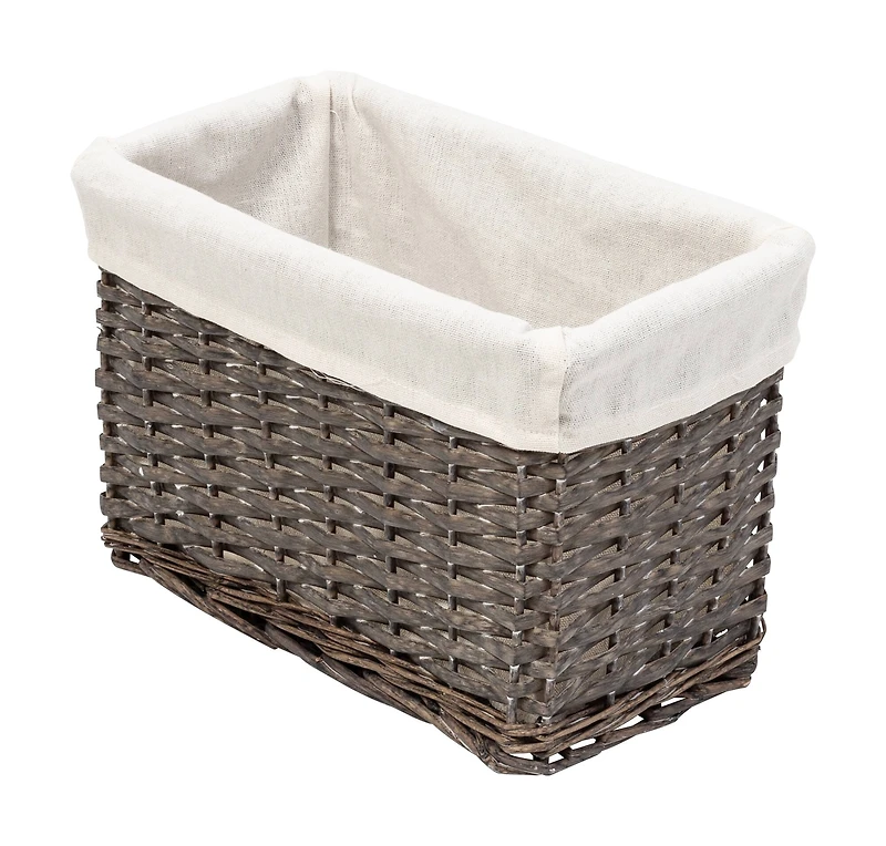 Honey Can Do 7-Piece Split Willow Woven Bathroom Storage Basket Set