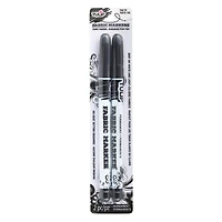 12 Packs: 2 ct. (24 total) Tulip® Fabric Markers® Fine Writers, Black