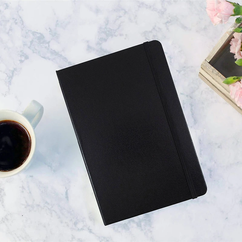 JAM Paper Medium Hardcover Notebook with Elastic Band