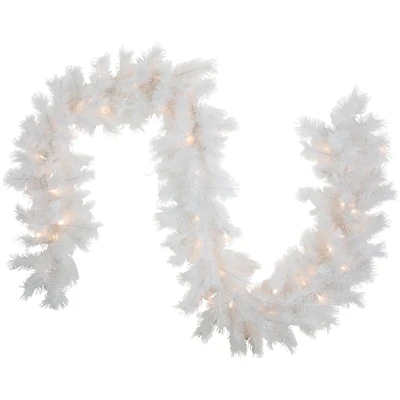 9ft. Warm White LED Artificial Christmas Alaskan Pine Garland
