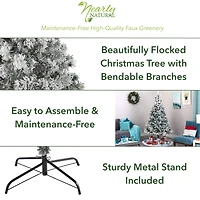 7ft. Unlit Flocked Rock Springs Spruce Artificial Christmas Tree