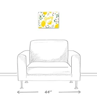 Spring Lemon Pattern 11" x 14" Canvas Wall Art