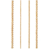 12 Packs: 4 ct. (48 total) Champagne Faceted Glass Round Beads by Bead Landing™