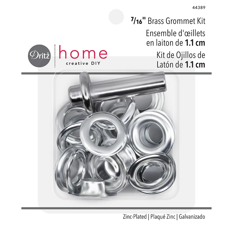 Dritz Home 7/16" Zinc-Plated Brass Grommet Kit