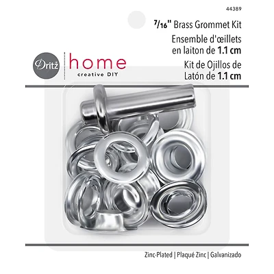 Dritz Home 7/16" Zinc-Plated Brass Grommet Kit