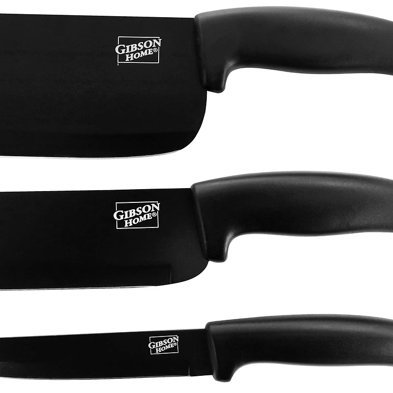 Gibson Home® Edge Craft Nonstick Stainless Steel Cutlery Set with Cutting Board