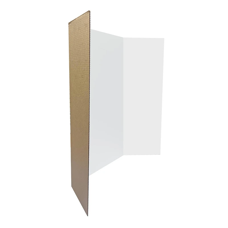 12 Pack: 36" x 48" White Corrugated Tri-Fold Display Board