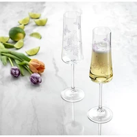 JoyJolt® 10oz. Meadow Butterfly Crystal Champagne Flute Set, 2ct.
