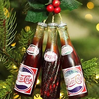 Trio of Pepsi Cola Bottles Ornament