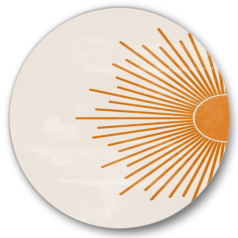 Designart - Orange Sun Print I