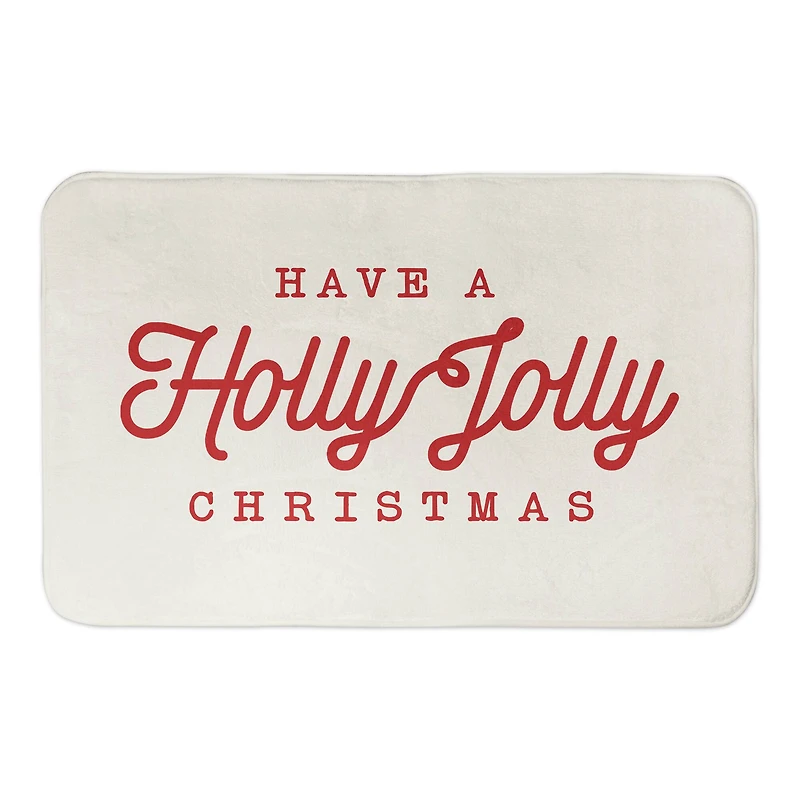Holly Jolly Christmas Bath Mat