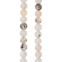 12 Pack: Light Gray Crackle Agate Round Beads, 6mm by Bead Landing™