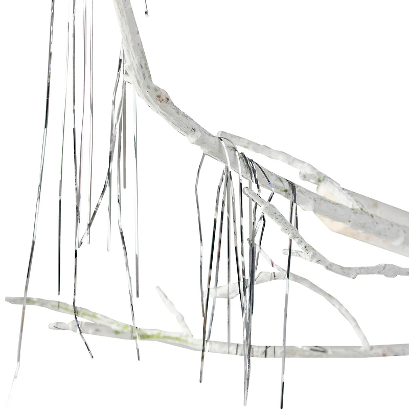 18" Silver Tinsel Icicle Strands, 1000ct.